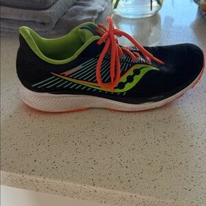 Saucony Men's Athletic Shoes - Black, Green, and Orange Guide 14